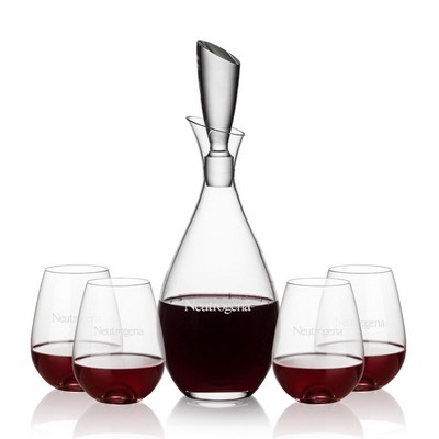 Juliette Decanter & 4 Edderton Stemless Wine