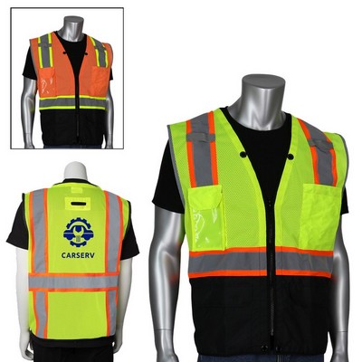 Two-Tone 11 Pocket Tech-Ready Mesh Surveyors Vest