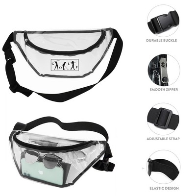 Transparent Single Zip Fanny Pack