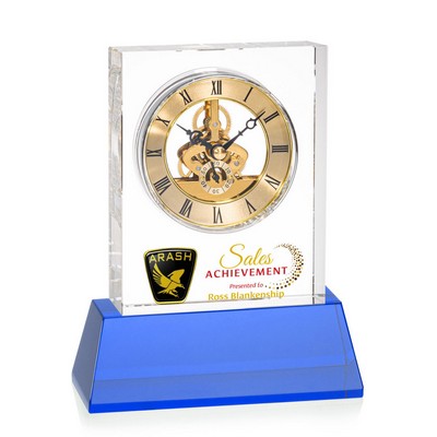 VividPrint™ Clock on Base - Ashland/Gold/Sky Blue 7¾"