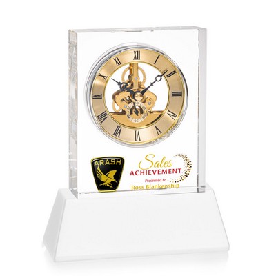 VividPrint™ Clock on Base - Ashland/Gold/White 7¾"