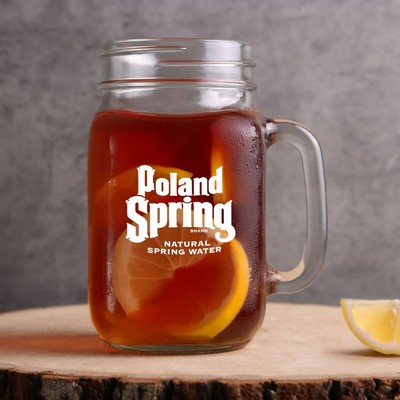 16 Oz. Maplewood Libbey Mason Jar Mug with Handle