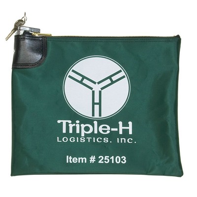 12"x10" Laminated Nylon Bank Bag w/Standard Swing Lock