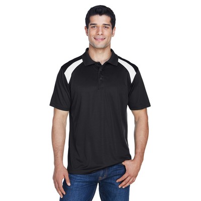 Harriton Adult Polytech Colorblock Polo