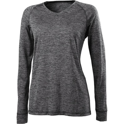 Ladies Electrify 2.0 V-Neck Long Sleeve Tee