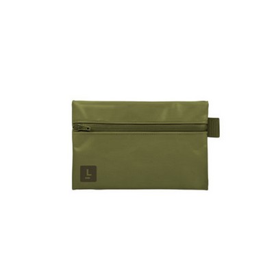 Large Tarpaulin Zip Front Pouch