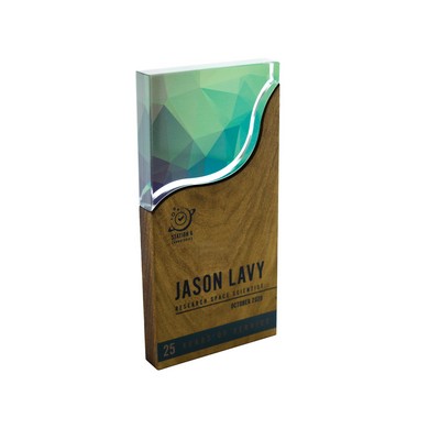 Rectangle Wood & Acrylic Award