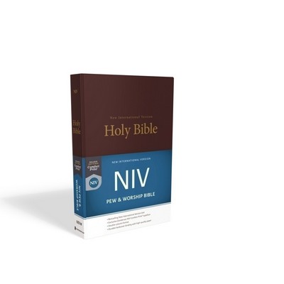 NIV, Pew and Worship Bible, Hardcover, Burgundy, Comfort Print