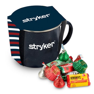 Promo Revolution - 16 Oz. Specked Camping Mug Gift Set w/Hershey Holiday Mix