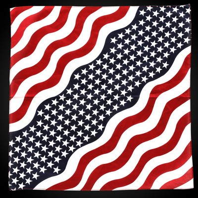 22" Stars & Stripes Blank Cotton Bandana