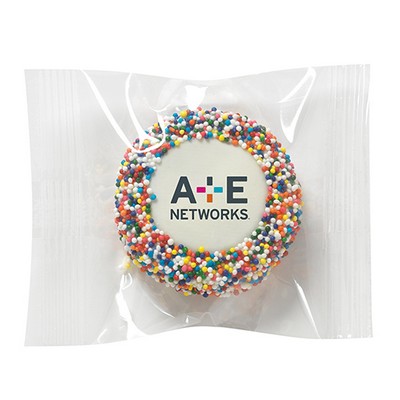 Printed Chocolate Covered Oreo® Cookies - Rainbow Nonpareil Sprinkles/Printed Cookie