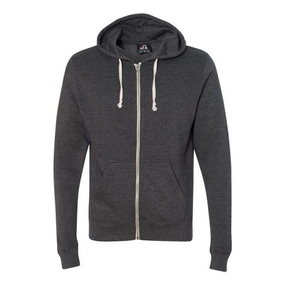 J. America Triblend Full-Zip Hooded Sweatshirt