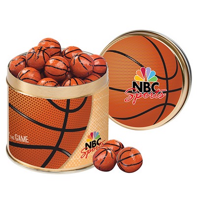 Half Court Tin with Chocolate Basketballs