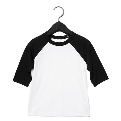 BELLA+CANVAS Toddler Three-Quarter Sleeve Baseball T-Shirt