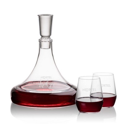 Ashby Decanter & 2 Germain Stemless Wine