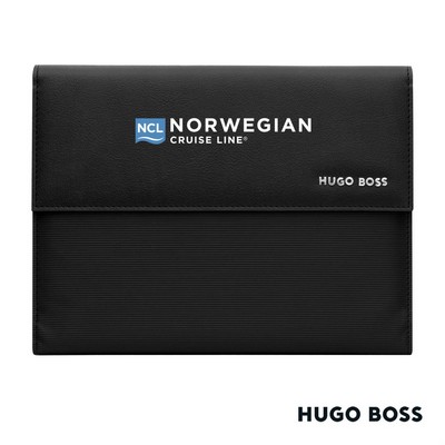 Hugo Boss® Pinstripe A5 Folder - Black