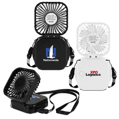 Portable Rechargeable Desk and Neck Fan (Factory Direct 10-12 Weeks Ocean)