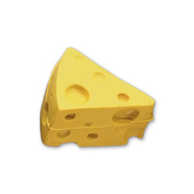 Cheese Wedge Stock Shape Pencil Top Eraser