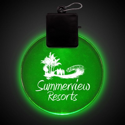 2 1/2" Pad Printed Jade Light-Up Medallion