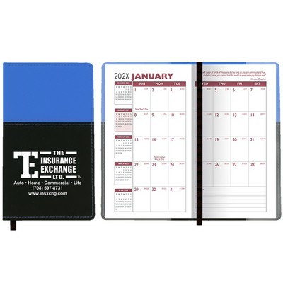 Mystic Series Soft Cover 2 Tone Vinyl Monthly Planner / 2 Color