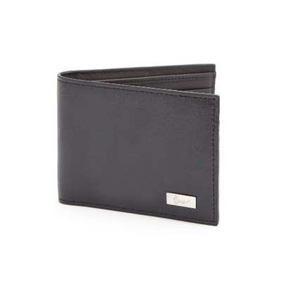 RFID Blocking Saffiano Leather Men's Hipster Bifold Credit Card Front Pocket Wallet