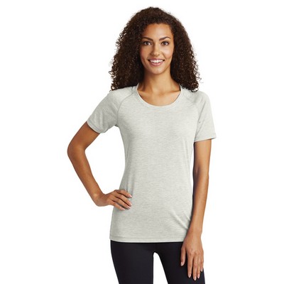 Sport-Tek® Ladies' PosiCharge® Tri-Blend Wicking Scoop Neck Raglan Tee