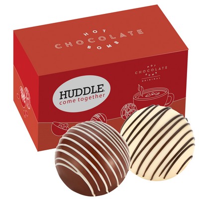 Hot Chocolate Bomb Gift Set - 2 Pack - Classic Milk & Classic White