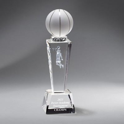 Crystal Column with Ball, Male Basketball