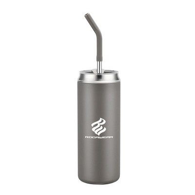 Wynn Tumbler SS Straw w/Silcone Tip 20oz - Gray