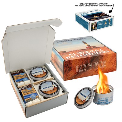 S'mores Party Pack featuring Endless Summer® Portable Campfire w/ Custom lid & Custom Box