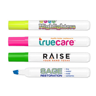 Liqui-Mark® Brite Spots® White Barrel Highlighter w/Broad Chisel Tip