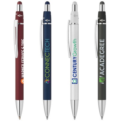 Orbit Spinner Chrome Metal Pen w/ Stylus - ColorJet