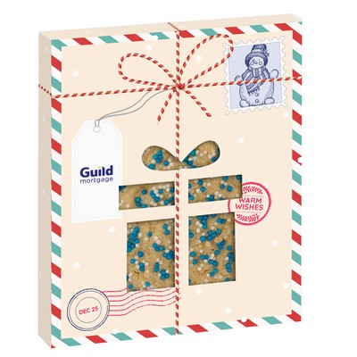 Holiday Gift Window Box with Gourmet Cookie - Sugar Cookie w/ Corporate Color™ Nonpareils