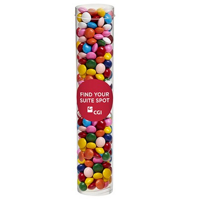 Large Tubes with Clear Cap - Chocolate Buttons