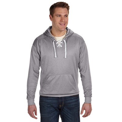 J AMERICA Adult Sport Lace Poly Hooded Sweatshirt