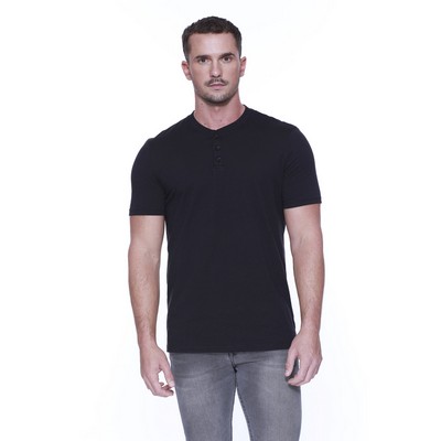 STAR TEE Men's CVC Henley T-Shirt