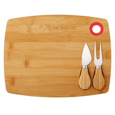 3 Piece Bamboo Cheese Board Set