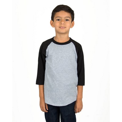 SHAKA WEAR Youth Three-Quarter Sleeve Raglan