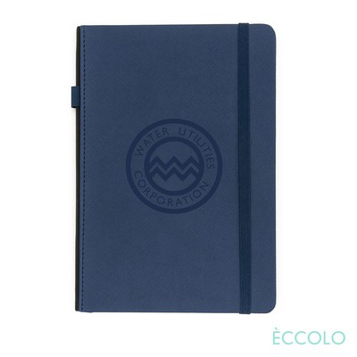 Eccolo® Memphis Journal w/Elastic Pen Loop - (M) 5 3/4 "x 8 1/4" Navy