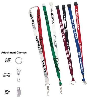 5/8" - 1" Two Tone MicroWeave Silk Screen Lanyards