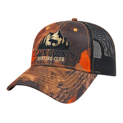 Orange Ridge Camo w/Black Mesh Cap