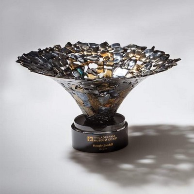 Ingot Award Bowl - Gold/Silver 10" Diam