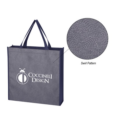 Silver Swirls Non-woven Tote Bag