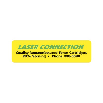 Die Cut Roll Label | Rectangle | 5/16" x 1 1/8" | White Matte or Yellow Gloss Papers