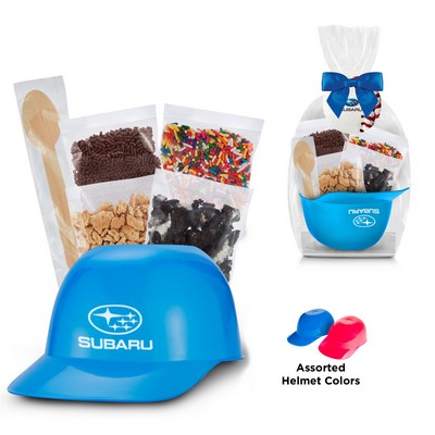 Take me out to the ballgame mini baseball ice cream kit helmet