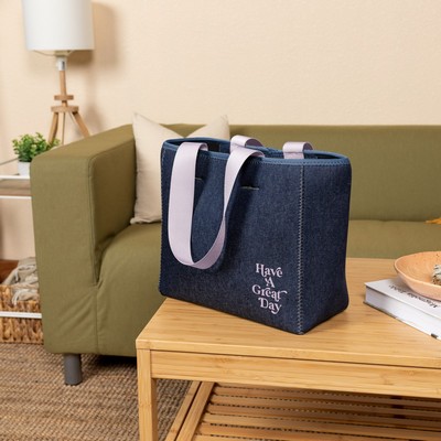 Small Denim Neoprene All Day Tote