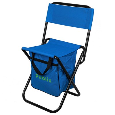 Portable Folding Chair With Storage Pouch - 600D Polyester