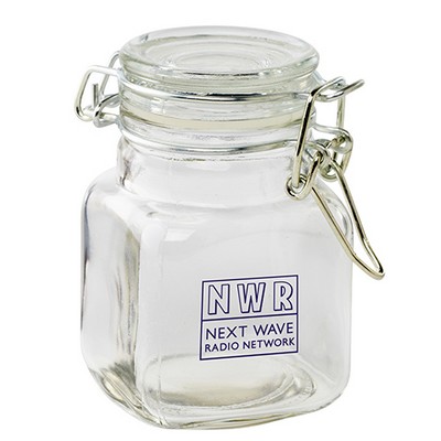 Glass Hinge Top Jar - Empty