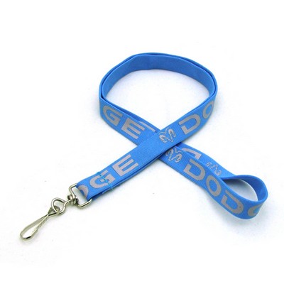 5/8" Silkscreened Tubular Lanyard w/ J Hook