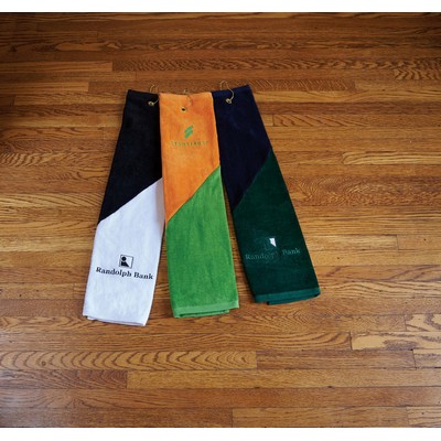 Two Tone Heavyweight Golf Towel